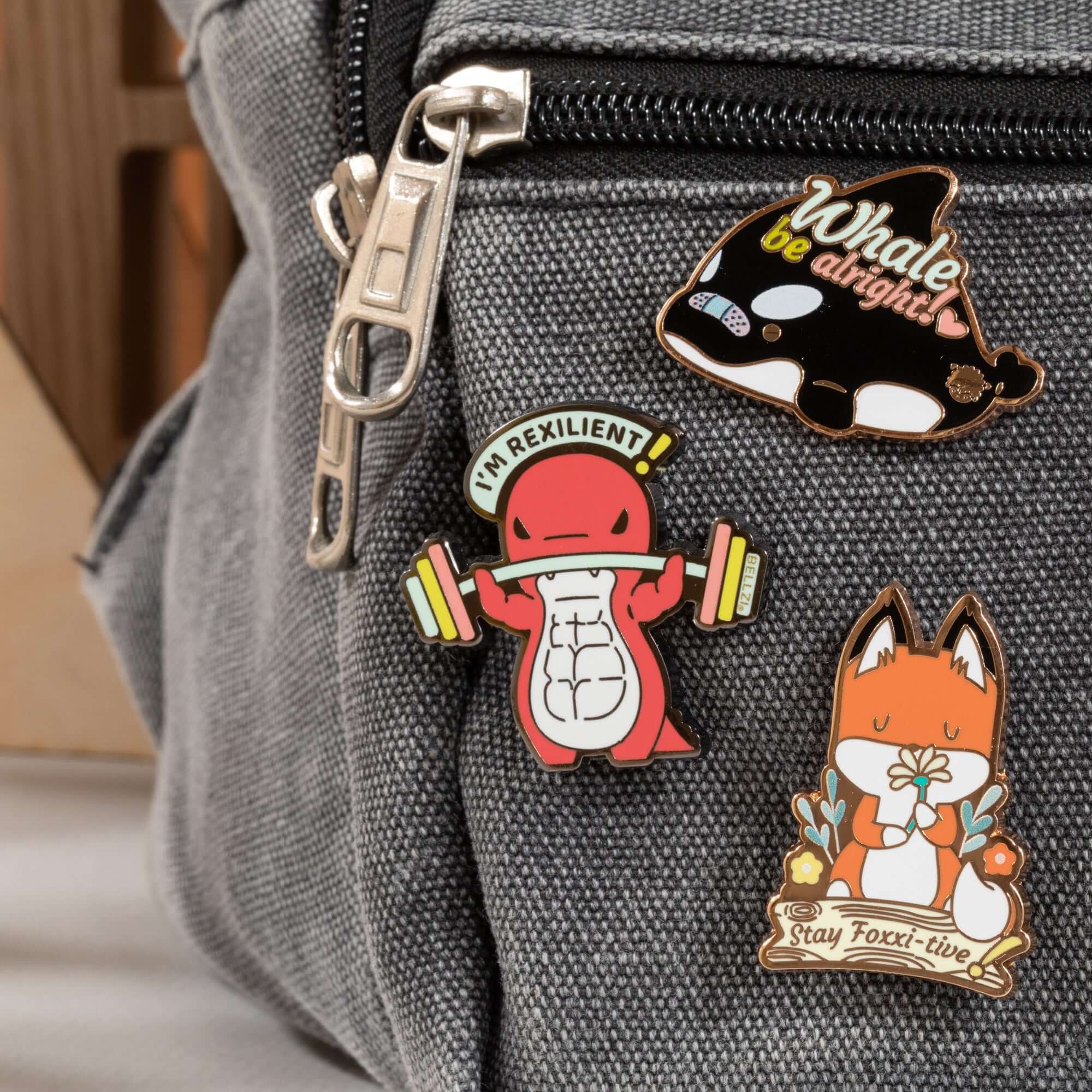 Rexxi Enamel Pin - I'm Rexilient - Image 3